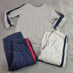 Kid Connection Outfit Set Boys 3T Gray Navy Blue 3pc Shirt Joggers Sporty Stripe